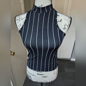 Shein pinstripe halter top